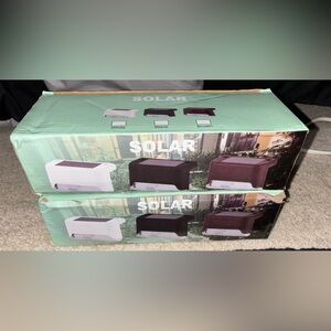 15 black solar fence step lights